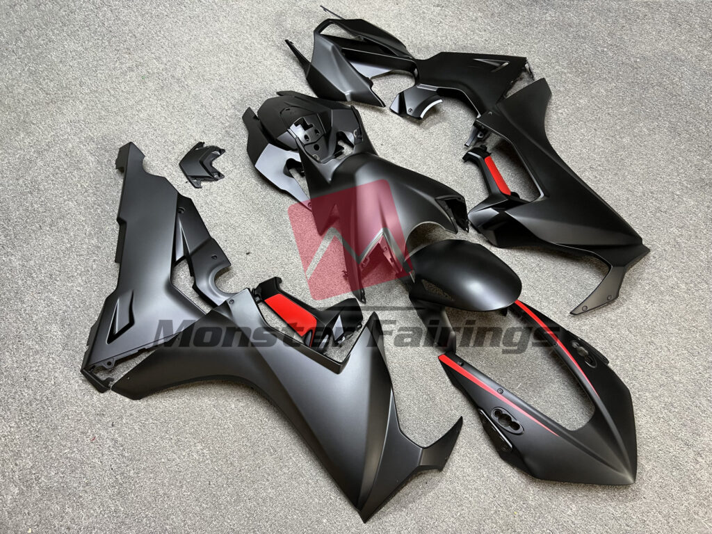 Honda CBR1000RR custom ABS fairings 2017 - 2025 Matte Black with Red - durable replacement kit, Monster Fairings