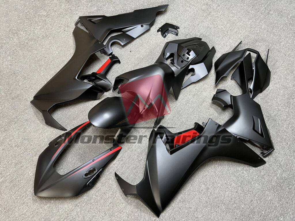Matte Black with Red ABS fairings for Honda CBR1000RR 2017 - 2025 - premium OEM fit kit by Monster Fairings