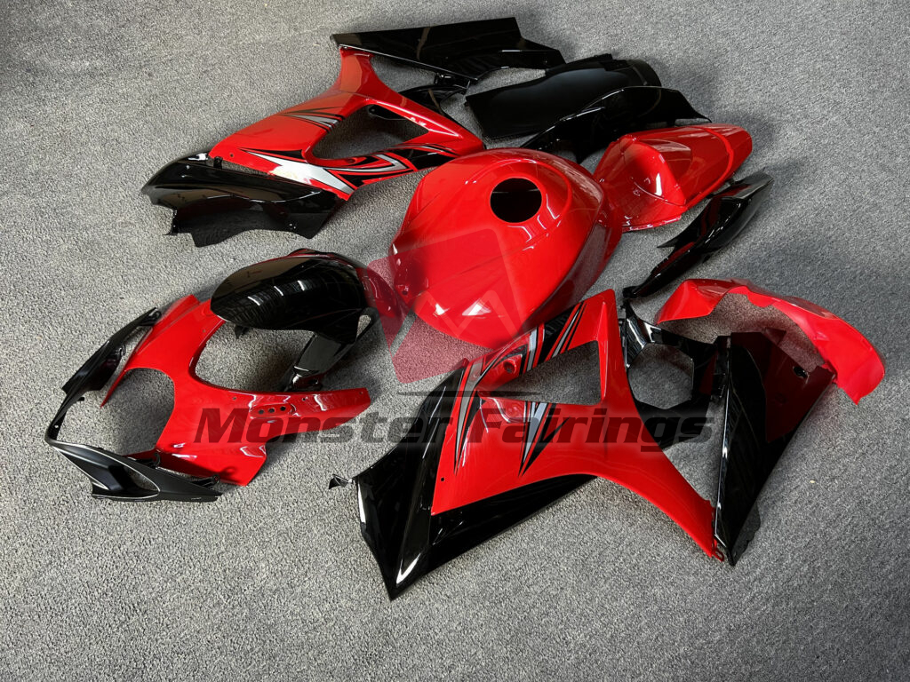 Gloss Red & Black ABS fairings for Suzuki GSXR 1000 2007 - 2008 - premium OEM fit kit by Monster Fairings
