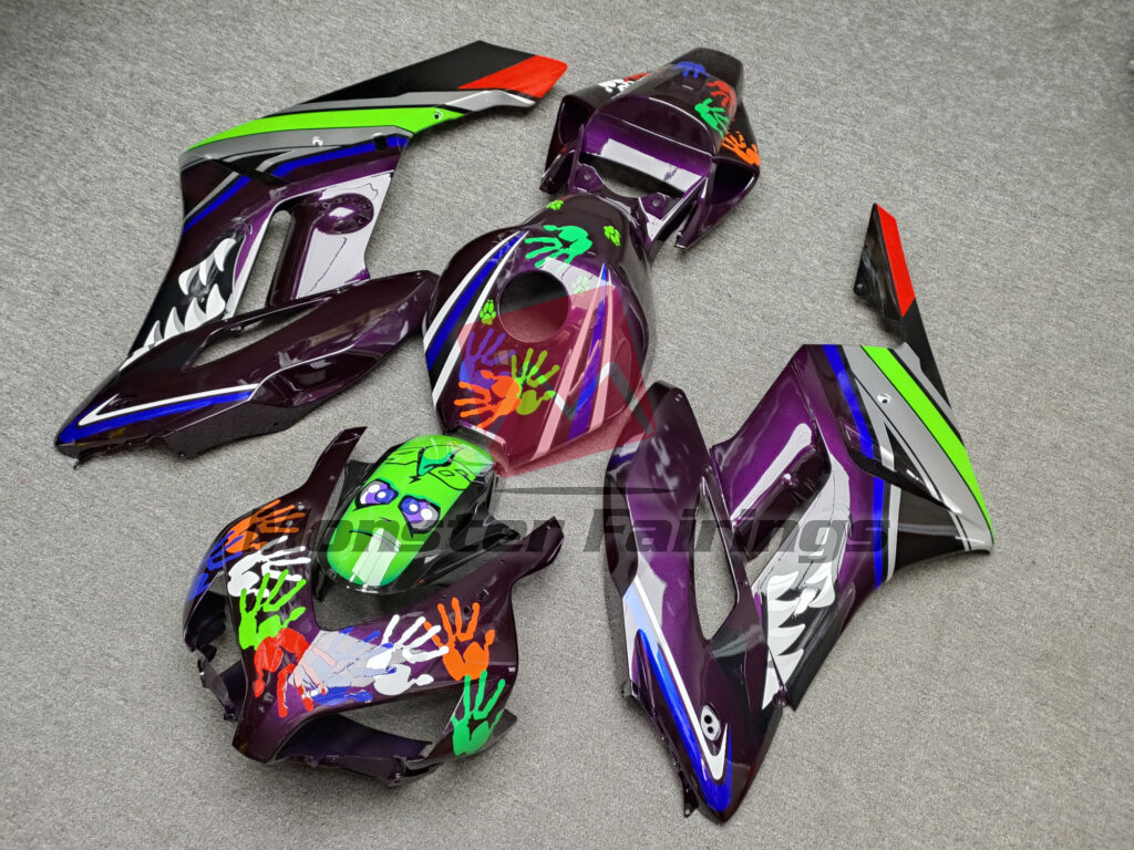 Honda CBR1000RR custom ABS fairings 2004 - 2005 in Gloss Purple Shark - durable replacement kit, Monster Fairings