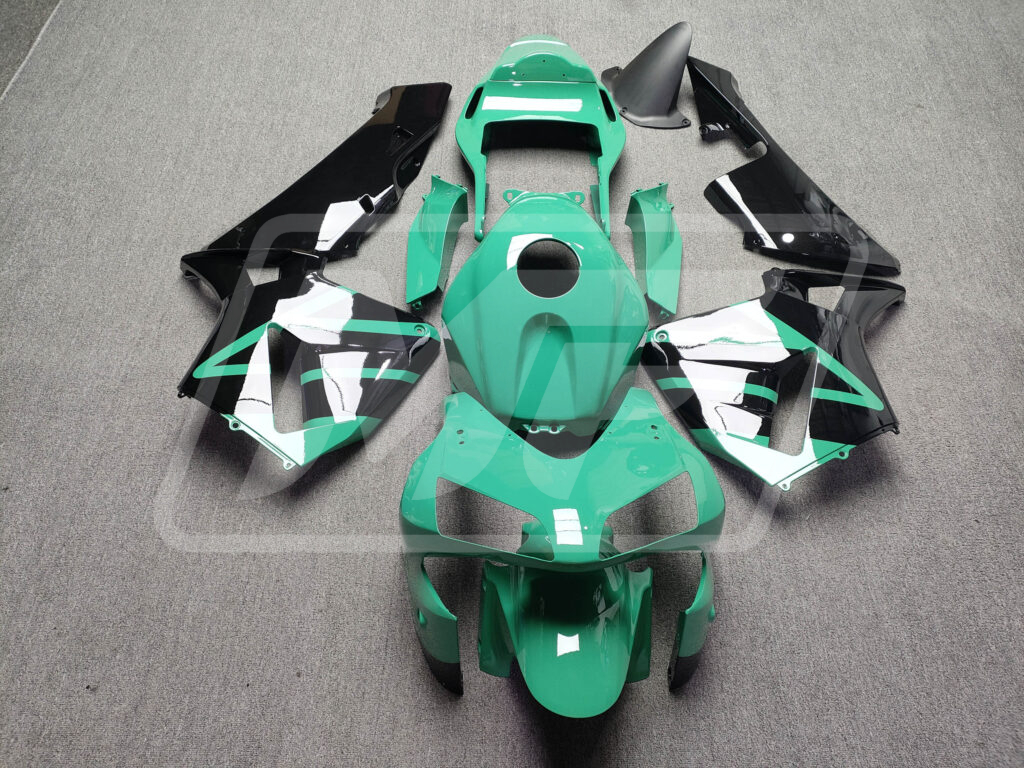 Honda CBR600RR 2003 - 2004 Gloss Mint & Black ABS fairings - custom motorcycle bodywork kit by Monster Fairings