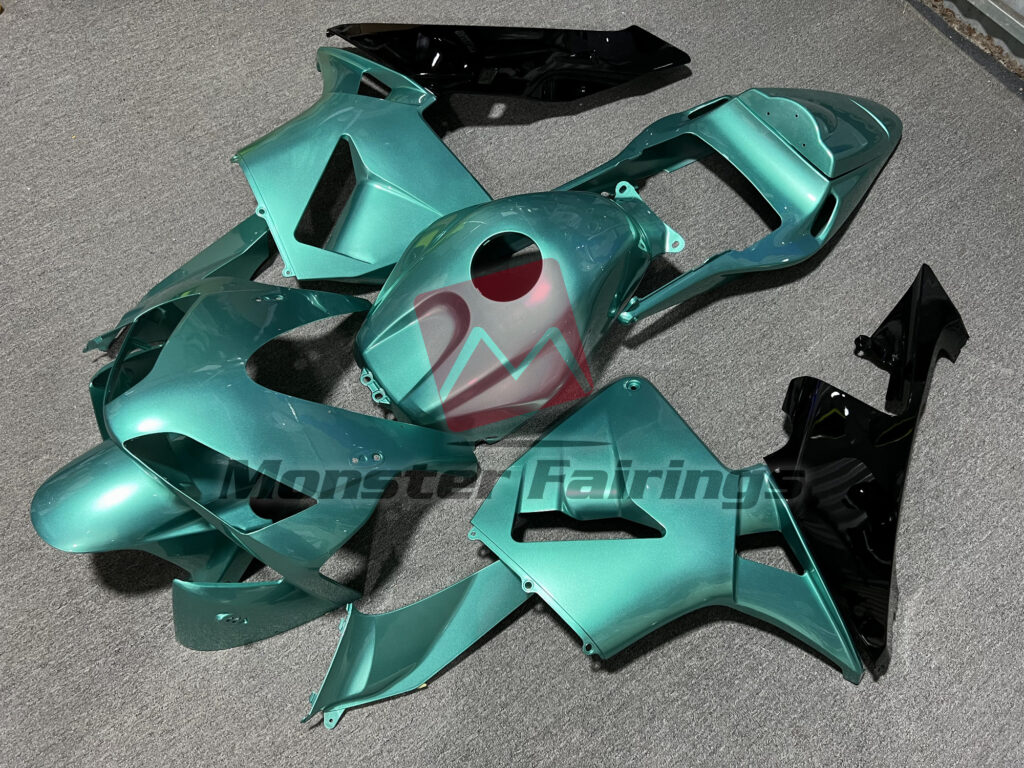 Honda CBR600RR custom ABS fairings 2003 - 2004 in Gloss Teal & Black - durable replacement kit, Monster Fairings
