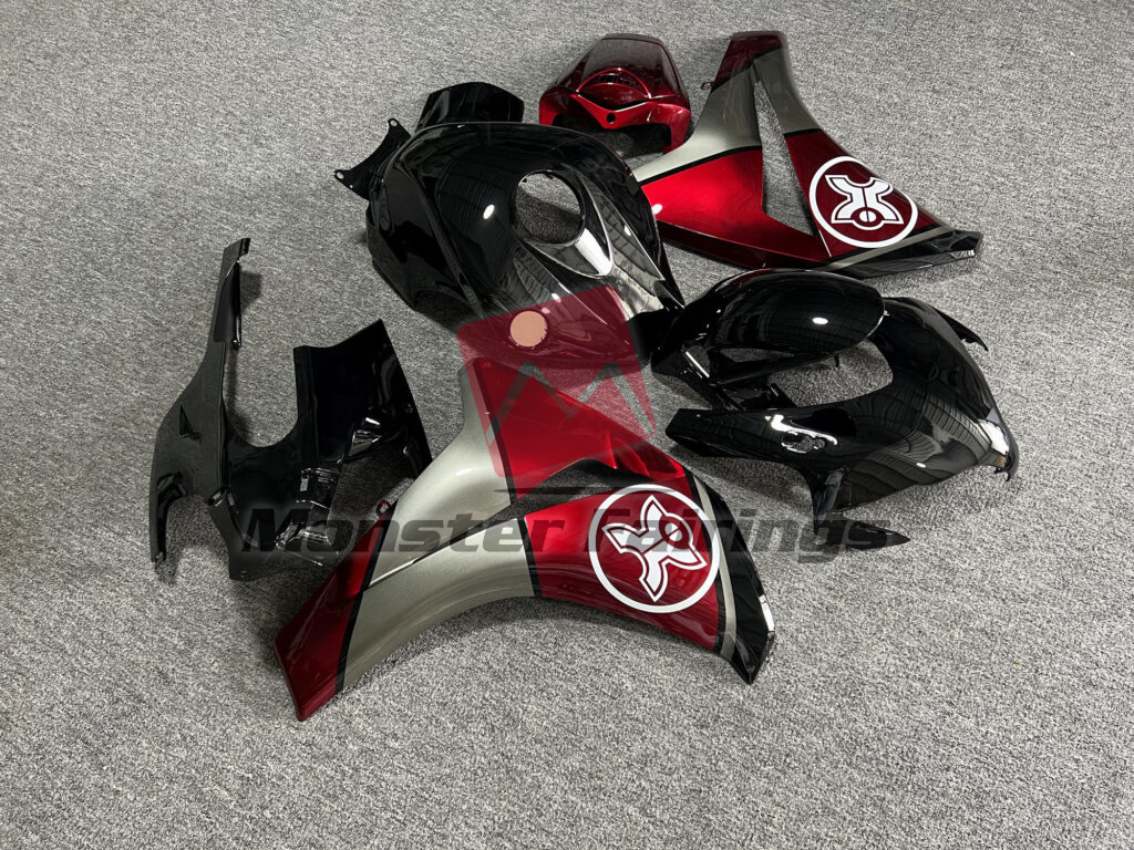 Gloss Black & and Candy Red with Silver ABS fairings for Honda CBR1000RR 2008 - 2011 - premium OEM fit kit by Monster Fairings