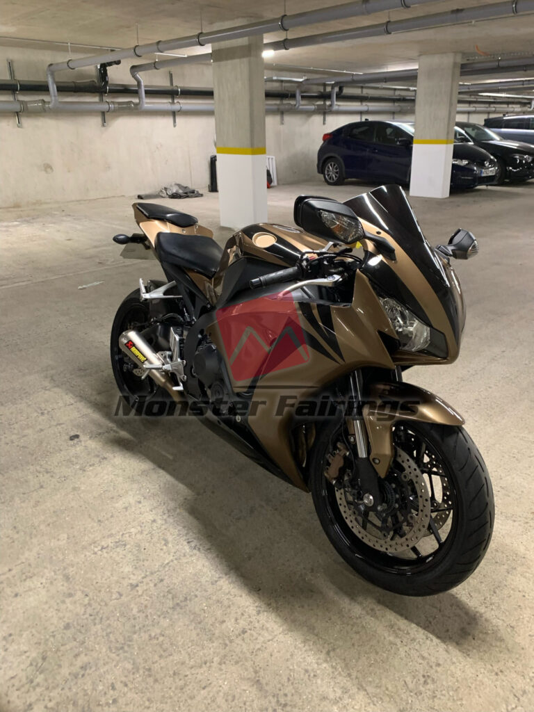 Monster Fairings ABS fairing kit for Honda CBR1000RR 2012 - 2016 - Brown with Black Style, precise OEM fit