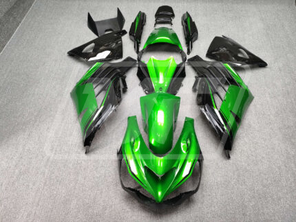 Kawasaki ZX14R 2012-2024 Gloss Green with Black ABS Fairings | Monster Fairings