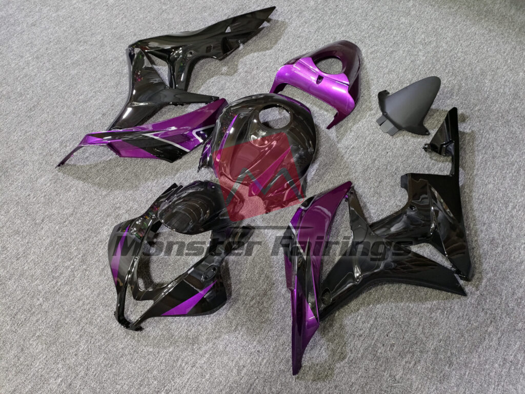 Gloss Black Purple ABS fairings for Honda CBR600RR 2007 - 2008 - premium OEM fit kit by Monster Fairings
