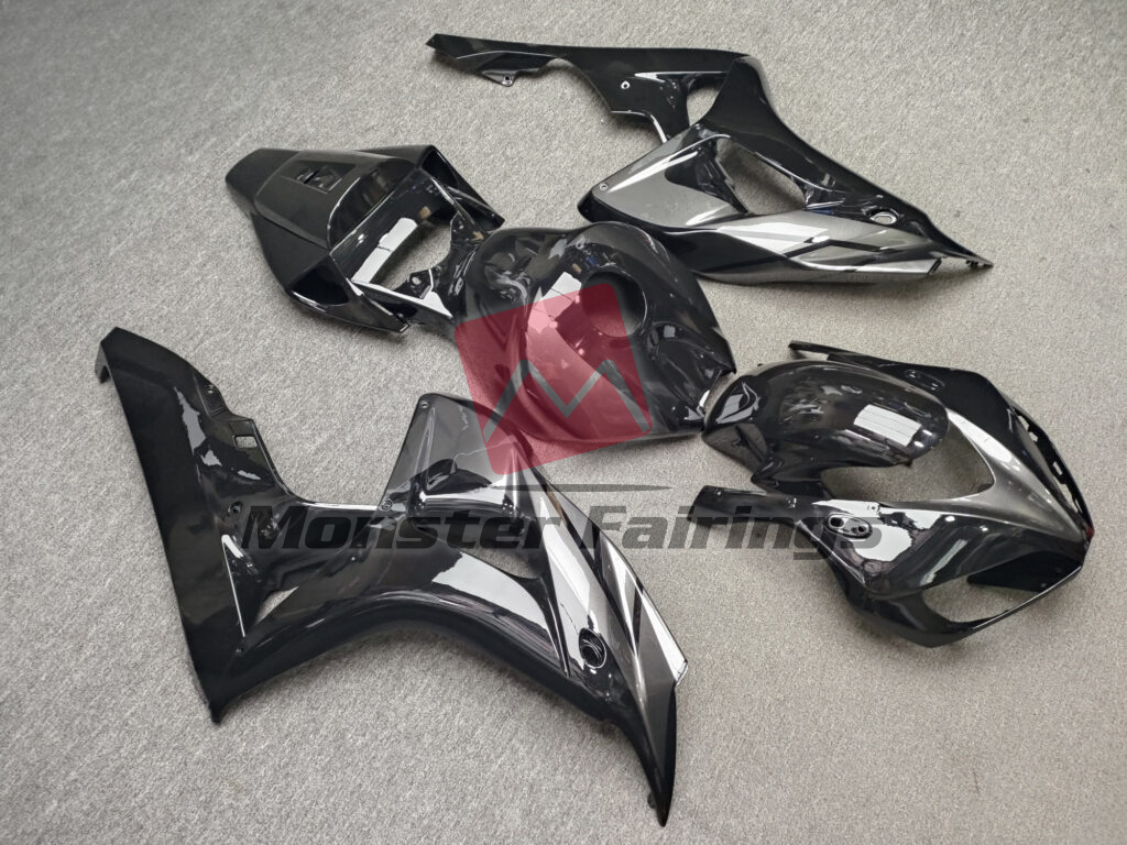 Honda CBR1000RR custom ABS fairings 2006 - 2007 in Gloss Black & Gray - durable replacement kit, Monster Fairings
