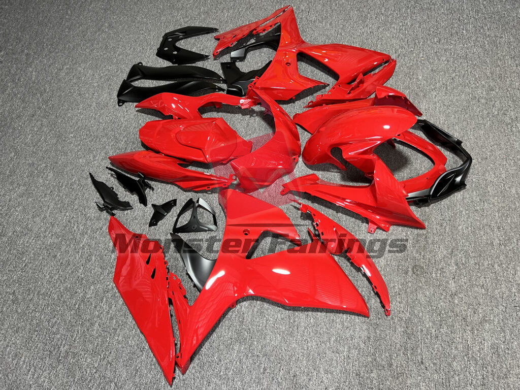 Suzuki GSXR 1000 custom ABS fairings 2009 - 2016 in Gloss Red - durable replacement kit, Monster Fairings