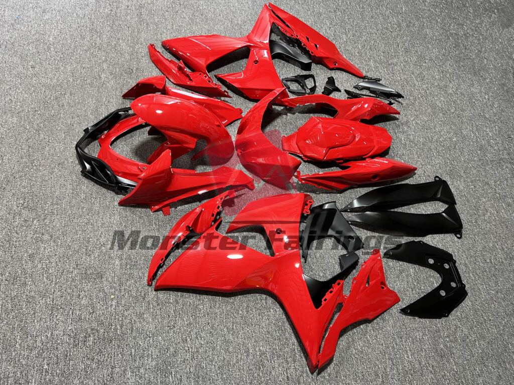2009 - 2016 Suzuki GSXR 1000 Gloss Red fairing set - ABS injection, custom painted by Monster Fairings