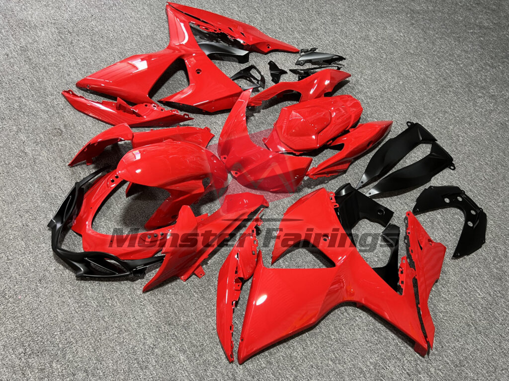 Gloss Red ABS fairings for Suzuki GSXR 1000 2009 - 2016 - premium OEM fit kit by Monster Fairings