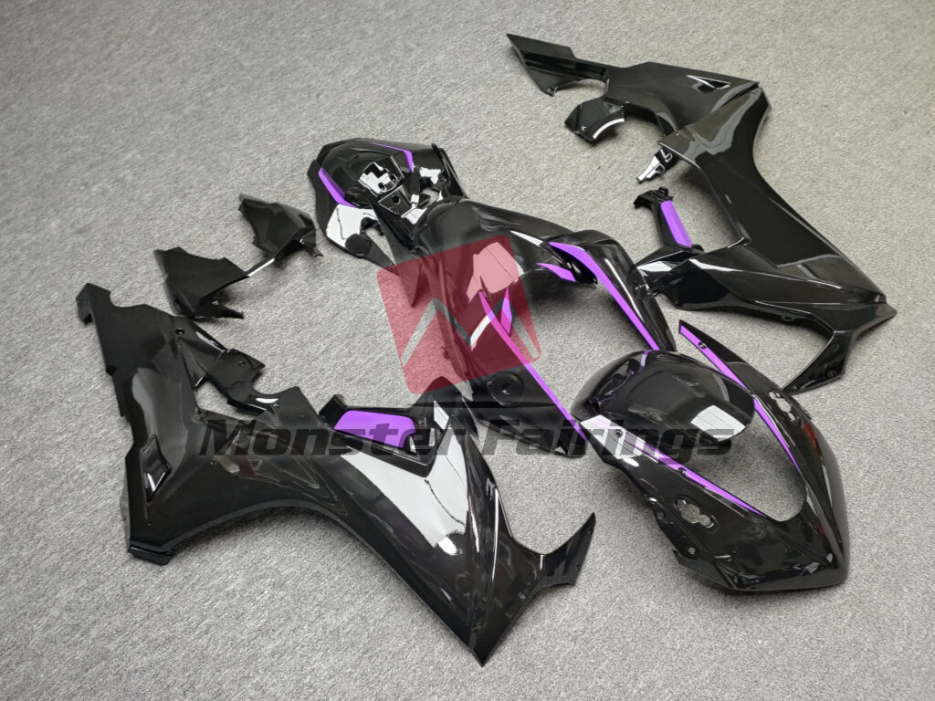 Honda CBR1000RR custom ABS fairings 2017 - 2025 in Gloss Black Purple - durable replacement kit, Monster Fairings