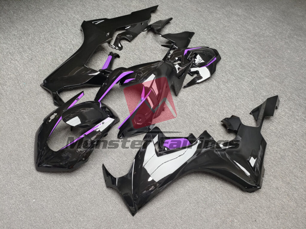 2017 - 2025 Honda CBR1000RR Gloss Black Purple fairing set - ABS injection, custom painted by Monster Fairings