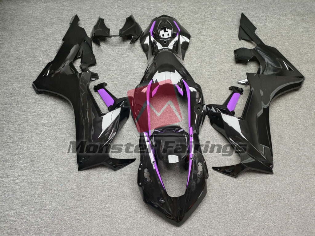 Honda CBR1000RR 2017 - 2025 Gloss Black Purple ABS fairings - custom motorcycle bodywork kit by Monster Fairings