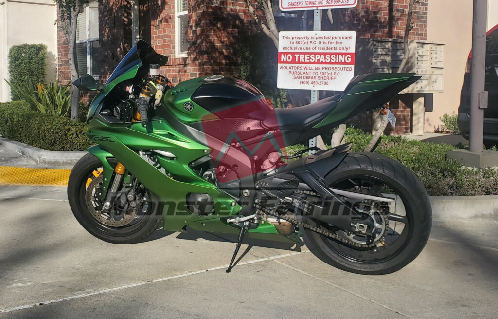 Yamaha R6 2017 - 2022 ABS fairings, Matte Green - high - quality motorcycle kit by Monster Fairings