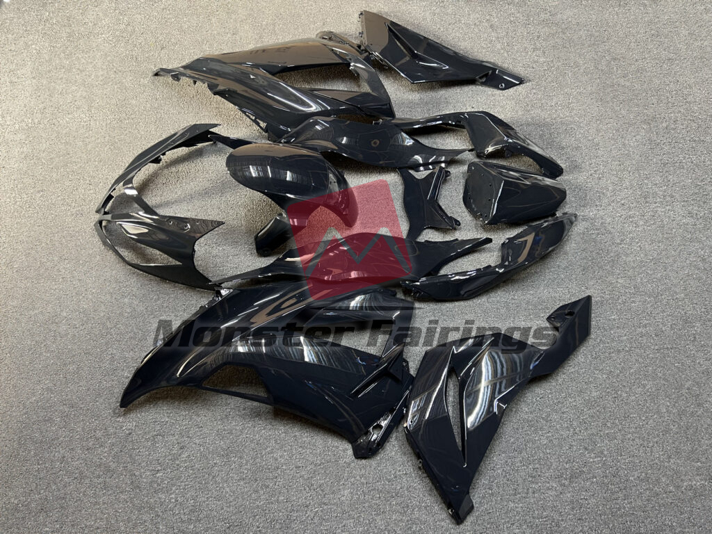 Kawasaki ZX6R custom ABS fairings 2013 - 2018 Gloss Dark Grey - durable replacement kit, Monster Fairings