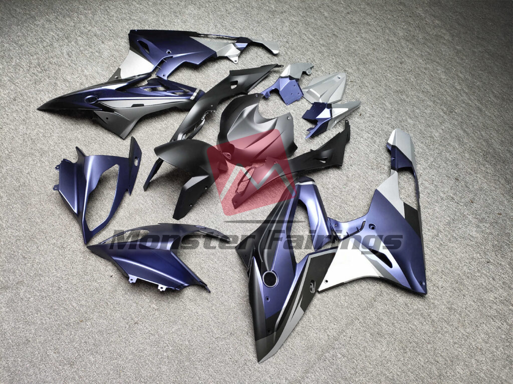 Matte Blue & Black Gray ABS fairings for BMW S1000RR 2015 - 2016 - premium OEM fit kit by Monster Fairings