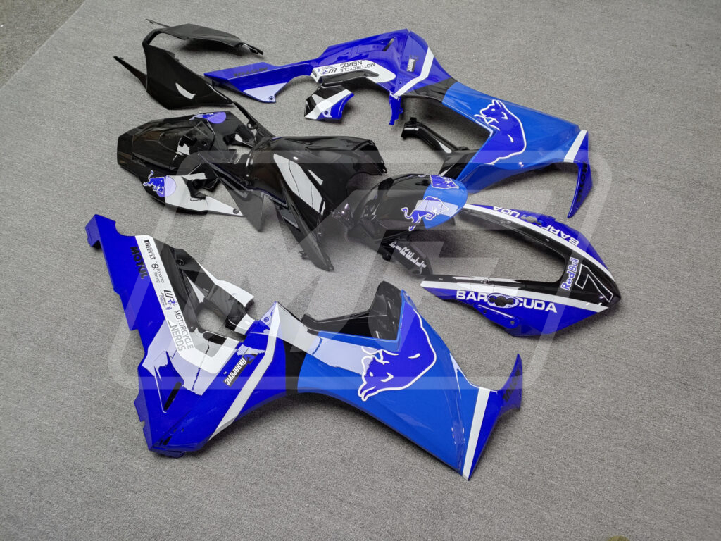 Gloss Blue Black & White Bull ABS fairings for Honda CBR1000RR 2017 - 2025 - premium OEM fit kit by Monster Fairings
