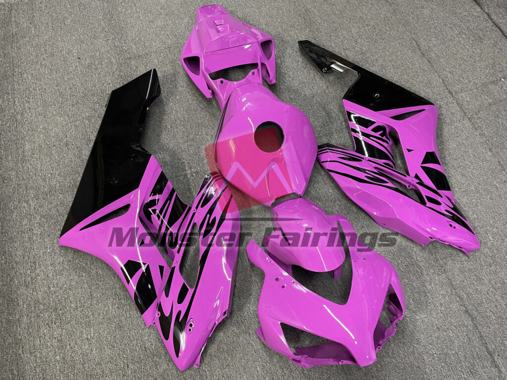 Gloss Pink & and Black Flame ABS fairings for Honda CBR1000RR 2004 - 2005 - premium OEM fit kit by Monster Fairings