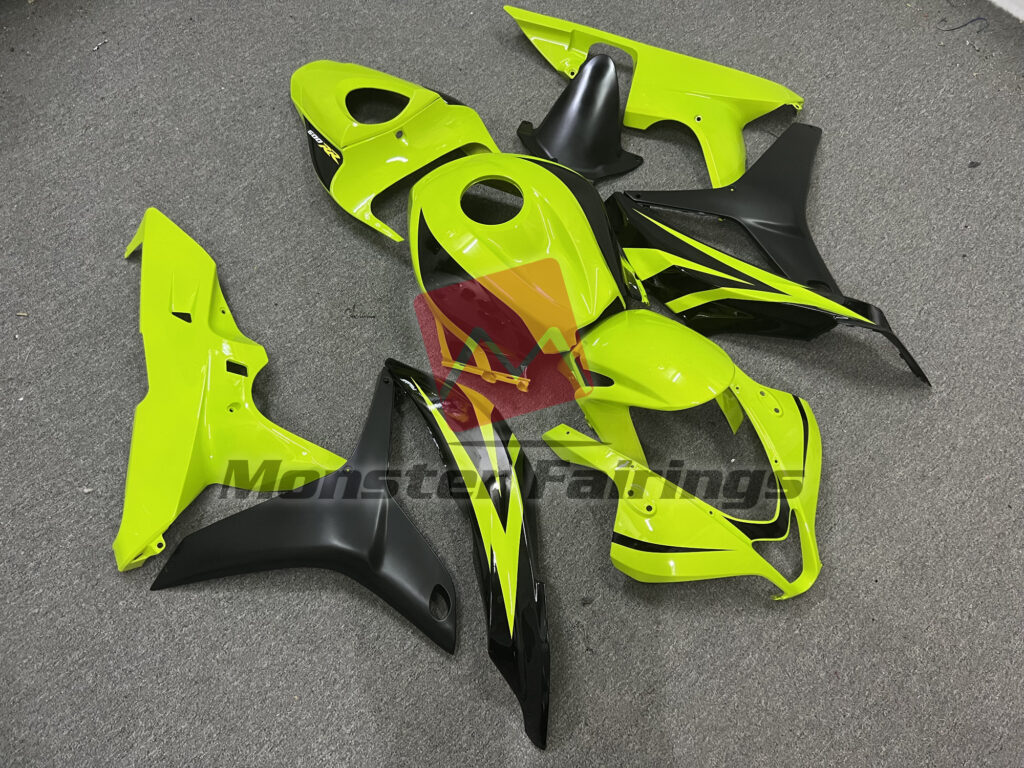 Honda CBR600RR custom ABS fairings 2007 - 2008 in Acid Green OEM Style - durable replacement kit, Monster Fairings