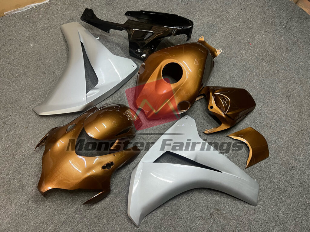 Gloss Orange and Silver ABS fairings for Honda CBR1000RR 2008 - 2011 - premium OEM fit kit by Monster Fairings