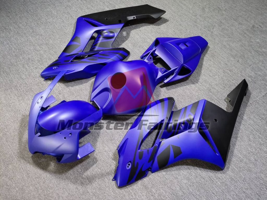 Matte Blue & and Black Flame ABS fairings for Honda CBR1000RR 2004 - 2005 - premium OEM fit kit by Monster Fairings
