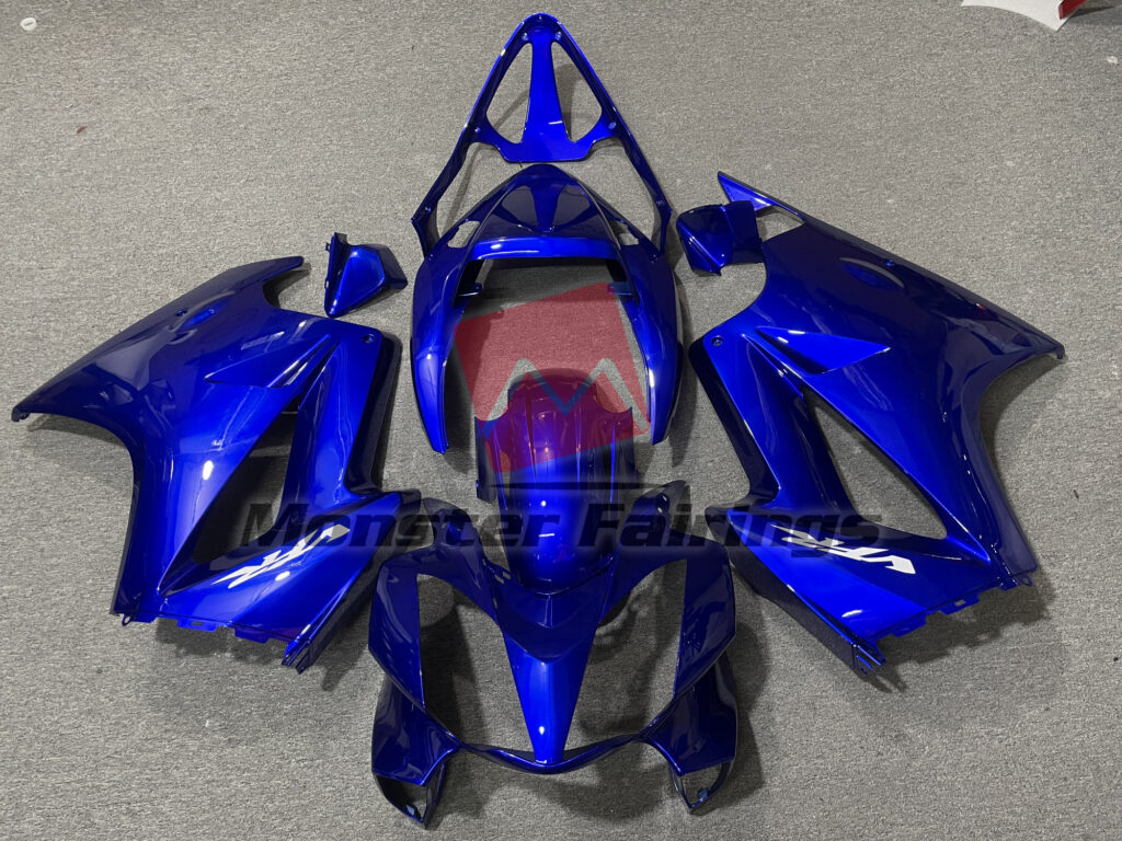 Honda VFR800 2002 - 2012 Deep Blue Plain ABS fairings - custom motorcycle bodywork kit by Monster Fairings