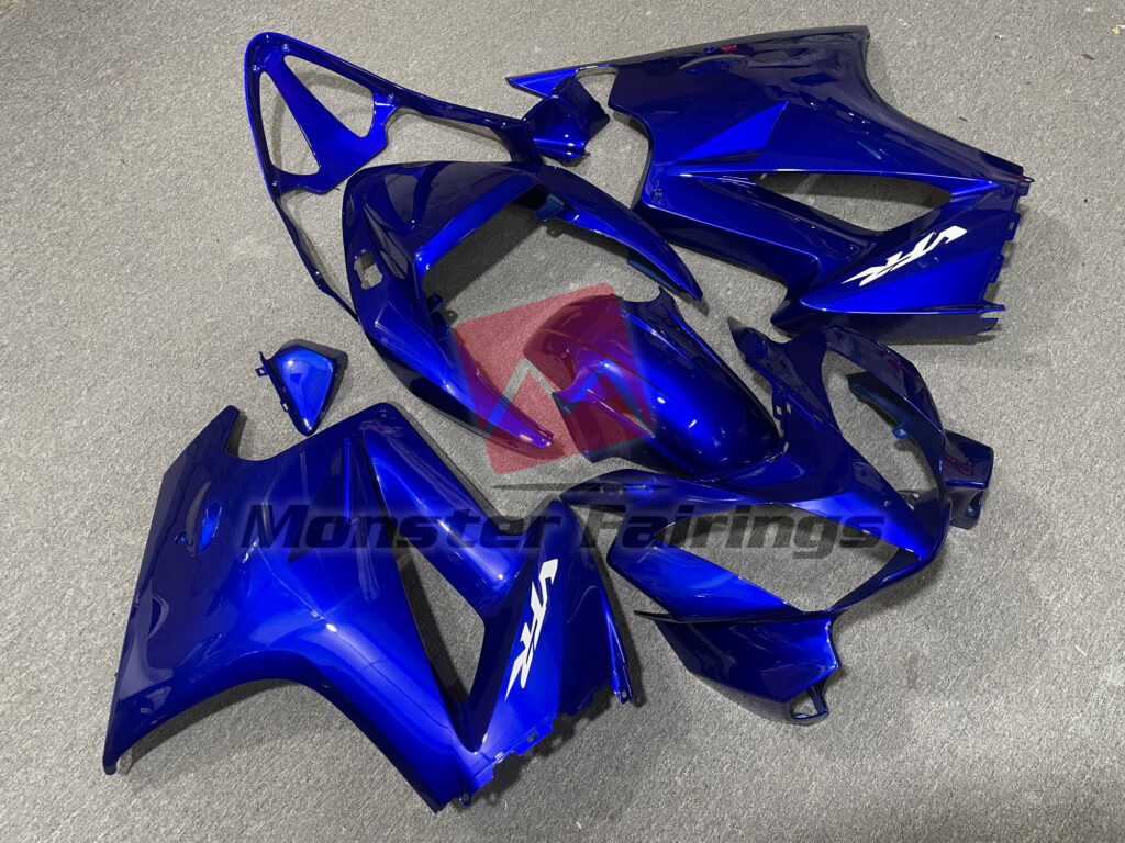 Honda VFR800 custom ABS fairings 2002 - 2012 in Deep Blue Plain - durable replacement kit, Monster Fairings