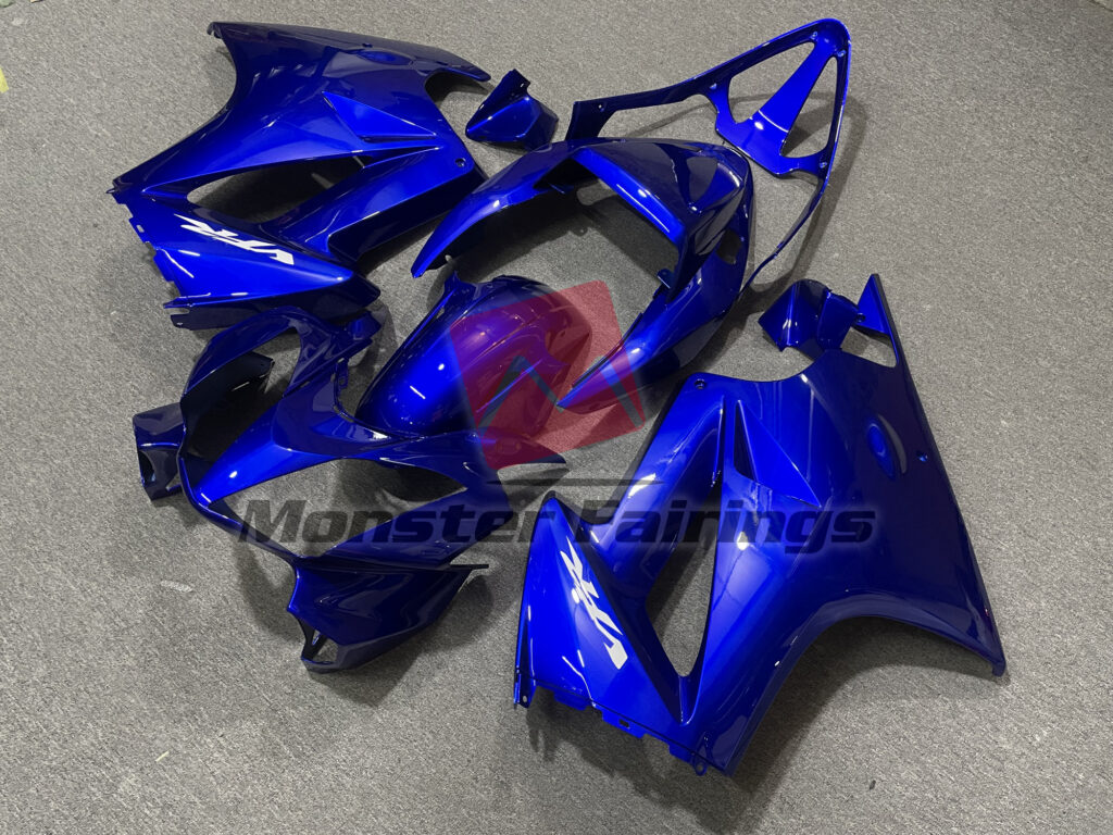 2002 - 2012 Honda VFR800 Deep Blue Plain fairing set - ABS injection, custom painted by Monster Fairings