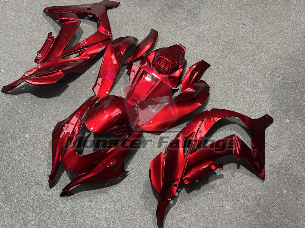 Gloss Candy Red ABS fairings for Kawasaki ZX10R 2016 - 2020 - premium OEM fit kit by Monster Fairings