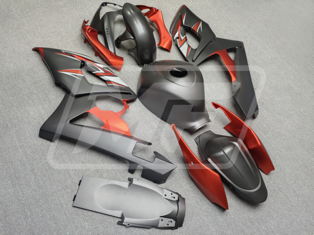 Monster Fairings ABS fairing kit for Suzuki GSXR 1000 2005 - 2006 Matte Black & White Red, precise OEM fit