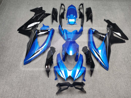 Suzuki GSXR 600-750 2008-2010 Gloss Blue Black & White ABS Fairings | Monster Fairings