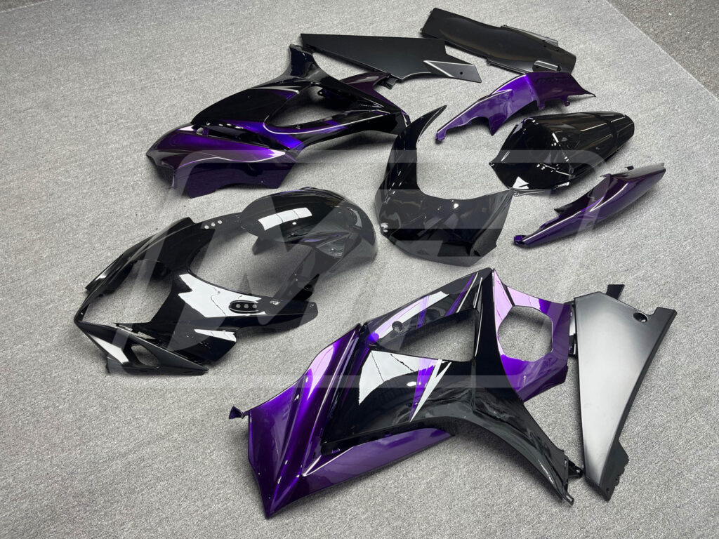 Gloss Black & Purple Matte Black ABS fairings for Suzuki GSXR 1000 2007 - 2008 - premium OEM fit kit by Monster Fairings