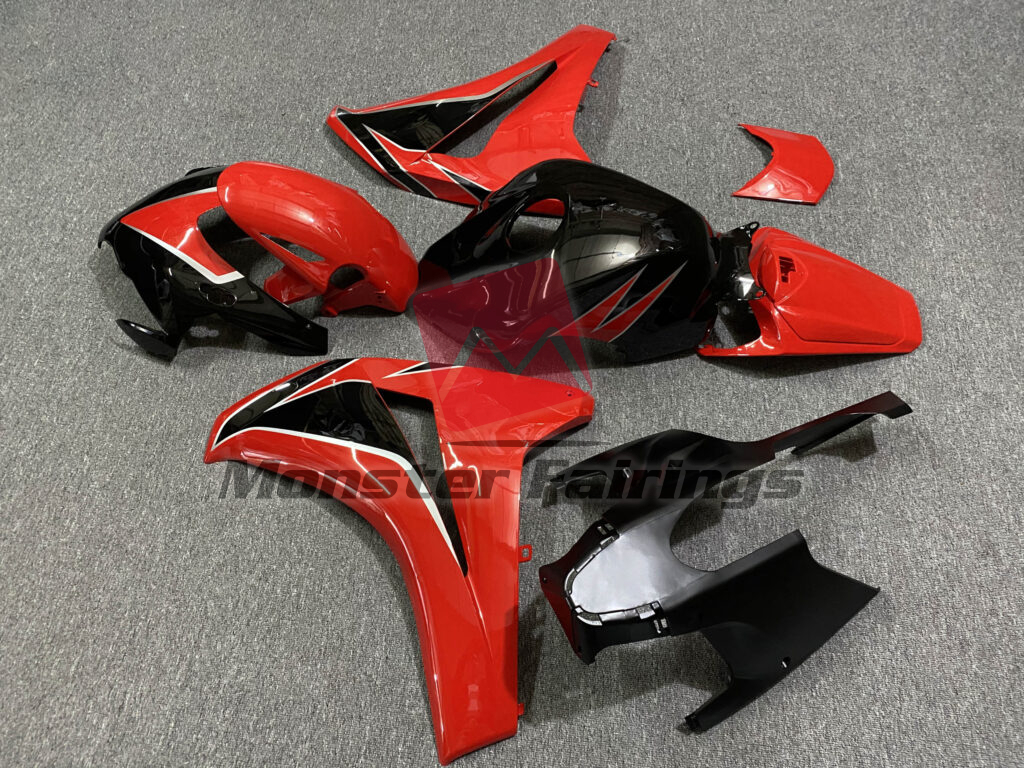 Gloss Black with Red ABS fairings for Honda CBR1000RR 2008 - 2011 - premium OEM fit kit by Monster Fairings