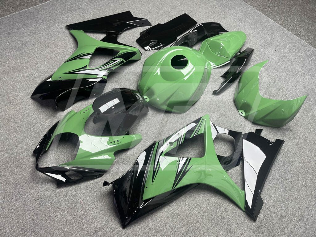 Gloss Green & Black ABS fairings for Suzuki GSXR 1000 2007 - 2008 - premium OEM fit kit by Monster Fairings
