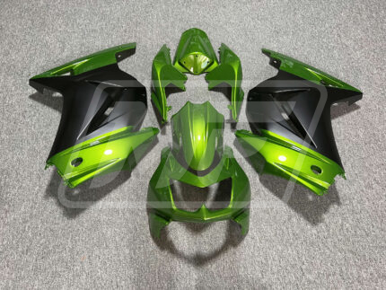 Kawasaki Ninja 250 2008-2013 Gloss Green & Matte Black ABS Fairings | Monster Fairings