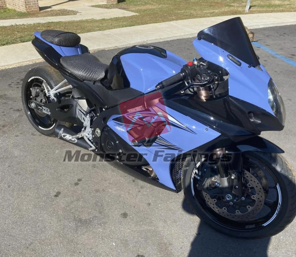Monster Fairings ABS fairing kit for Suzuki GSXR 1000 2007 - 2008 - Gloss Dark Blue & Black, precise OEM fit