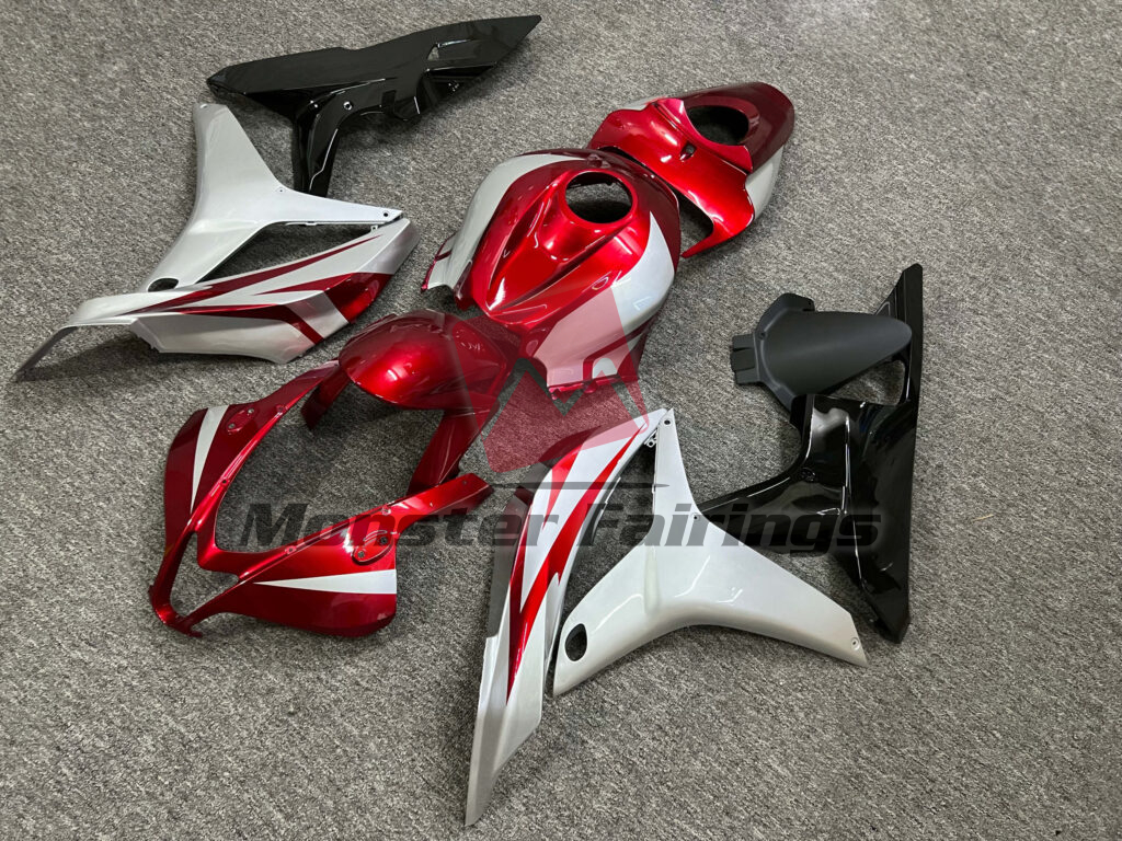 Gloss Candy Red Silver & Black ABS fairings for Honda CBR600RR 2007 - 2008 - premium OEM fit kit by Monster Fairings