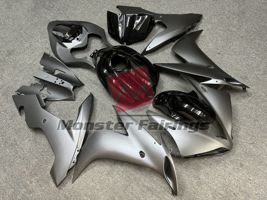 Matte Grey Gloss Black ABS fairings for Yamaha R1 2004 - 2006 - premium OEM fit kit by Monster Fairings