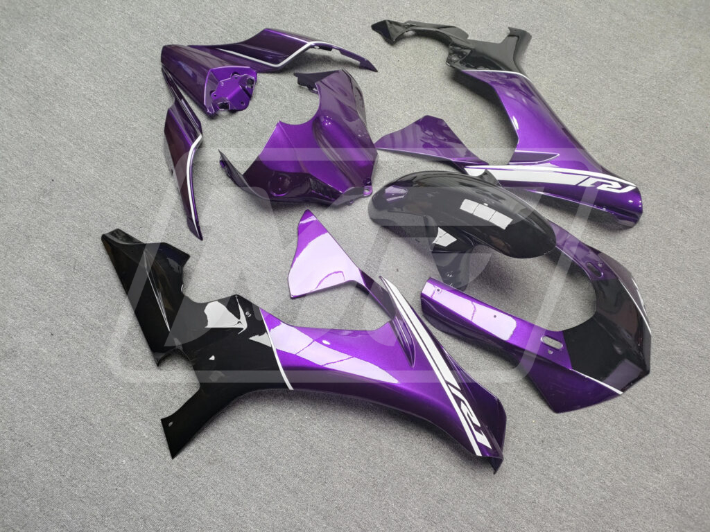 Mood Purple and Black ABS fairings for Yamaha R1 2015 - 2019 - premium OEM fit kit by Monster Fairings