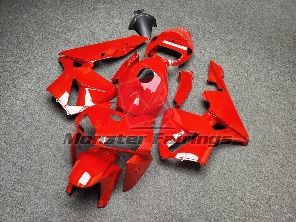 2005 - 2006 Honda CBR600RR Gloss Red fairing set - ABS injection, custom painted by Monster Fairings