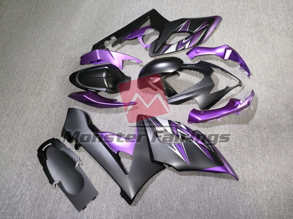 Matte Black & Purple ABS fairings for Suzuki GSXR 1000 2005 - 2006 - premium OEM fit kit by Monster Fairings