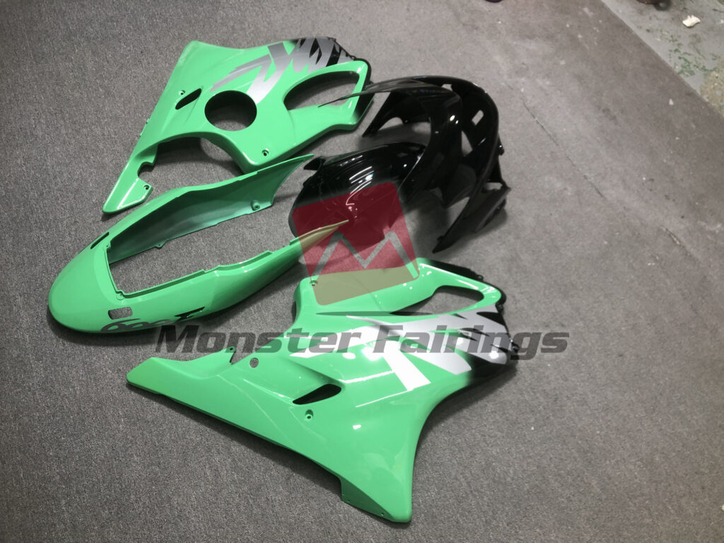 1999 - 2000 Honda CBR600 F4 Gloss Green fairing set - ABS injection, custom painted by Monster Fairings