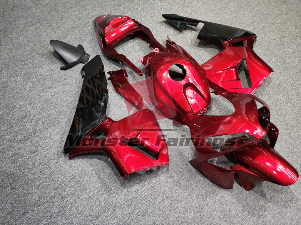 Gloss Candy Red Black ABS fairings for Honda CBR600RR 2003 - 2004 - premium OEM fit kit by Monster Fairings