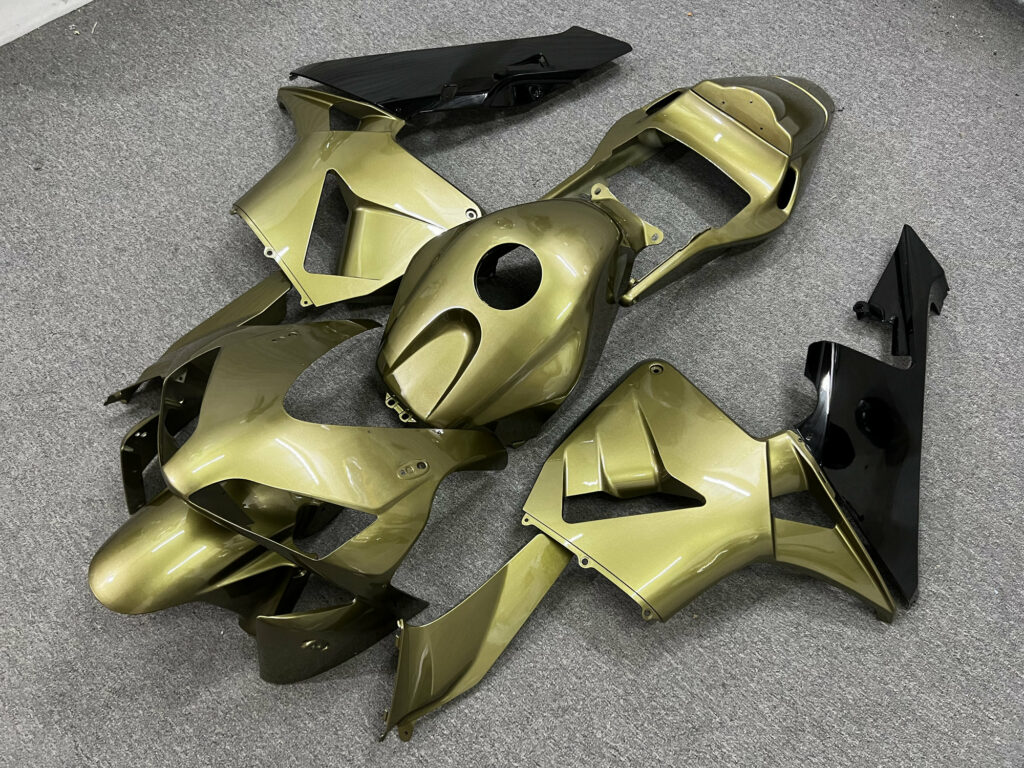 2003 - 2004 Honda CBR600RR Gloss Olive fairing set - ABS injection, custom painted by Monster Fairings