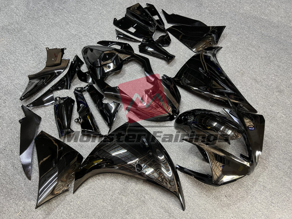 Plain Gloss Black ABS fairings for Yamaha R1 2009 - 2011 - premium OEM fit kit by Monster Fairings