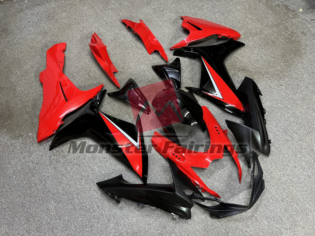 Suzuki GSXR custom ABS fairings 2011 - 2025 Gloss Red & and Black - durable replacement kit, Monster Fairings