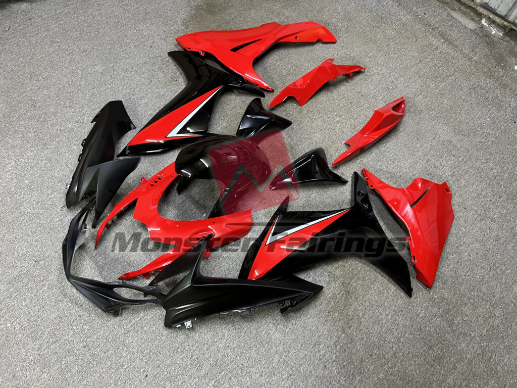 Gloss Red & and Black ABS fairings for Suzuki GSXR 600 - 750 2011 - 2025 - premium OEM fit kit by Monster Fairings