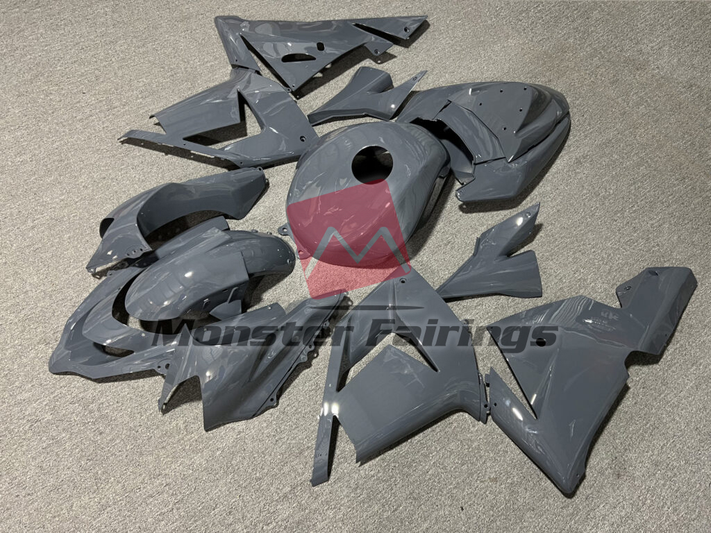 Kawasaki ZX10R custom ABS fairings 2004 - 2005 in Gloss Dark Gray - durable replacement kit, Monster Fairings