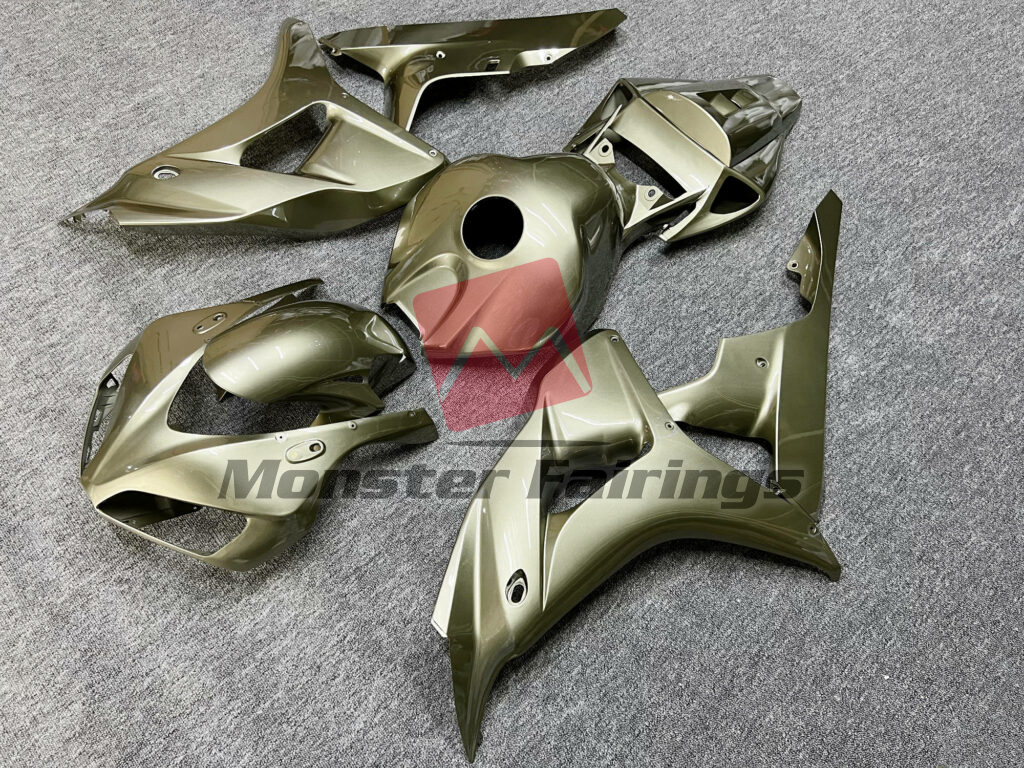 Honda CBR1000RR custom ABS fairings 2006 - 2007 in Gloss Olive - durable replacement kit, Monster Fairings