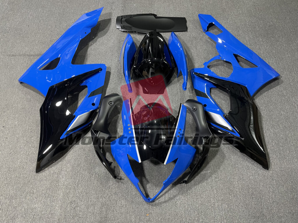 Suzuki GSXR 1000 2005 - 2006 Gloss Blue & Black ABS fairings - custom motorcycle bodywork kit by Monster Fairings